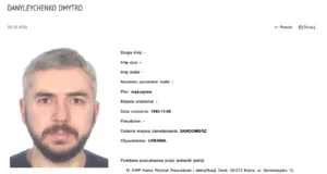 Dmytro Danyleychenko poszukiwany przez policję